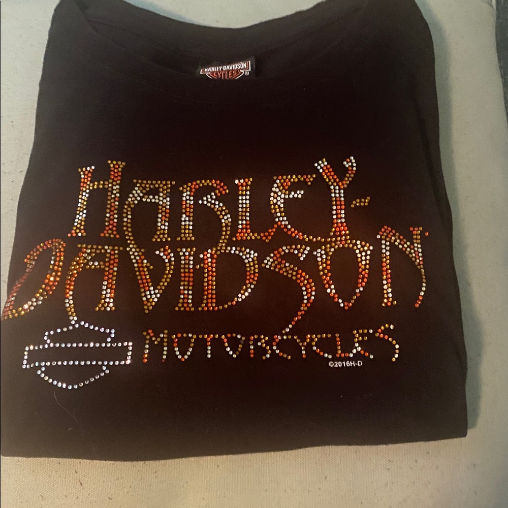 Harley-Davidson Adult Black/Orange Tee (M)
